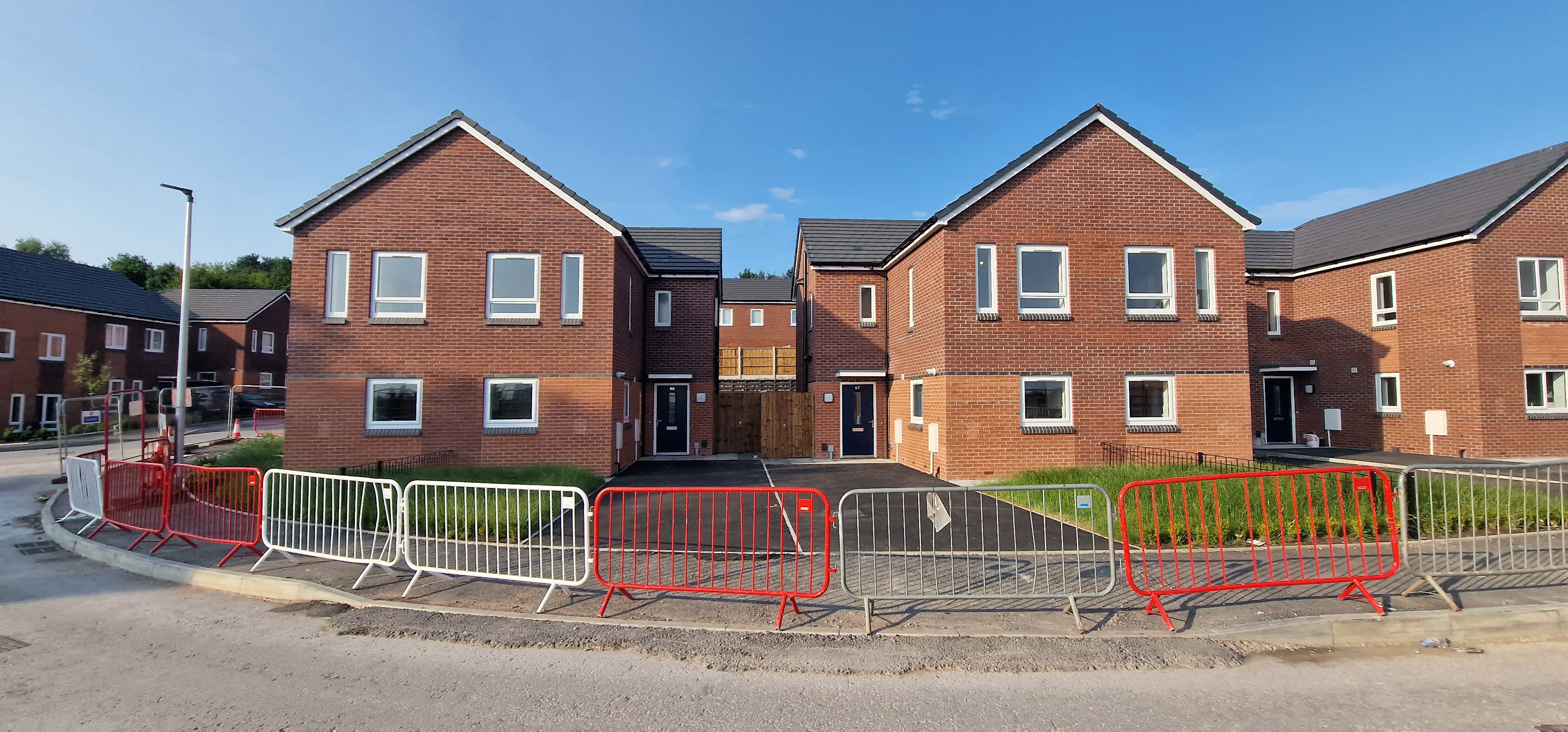 New homes at Halton Court during construction