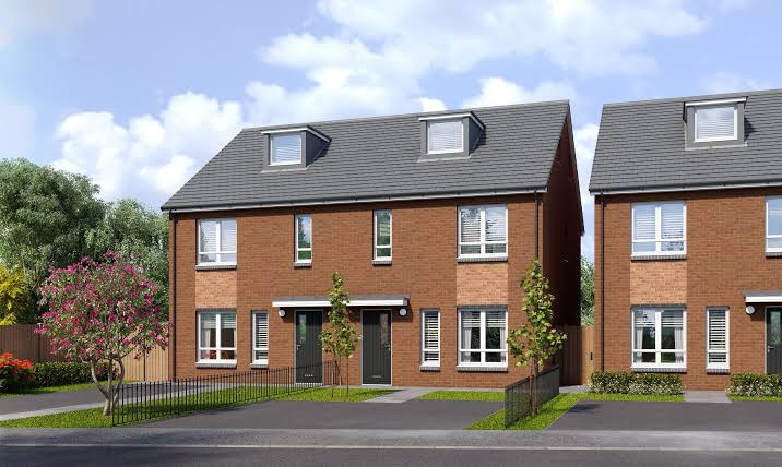 Architectural visualisation — three-storey homes at Halton Court