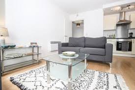 Apartment lounge and kitchen
