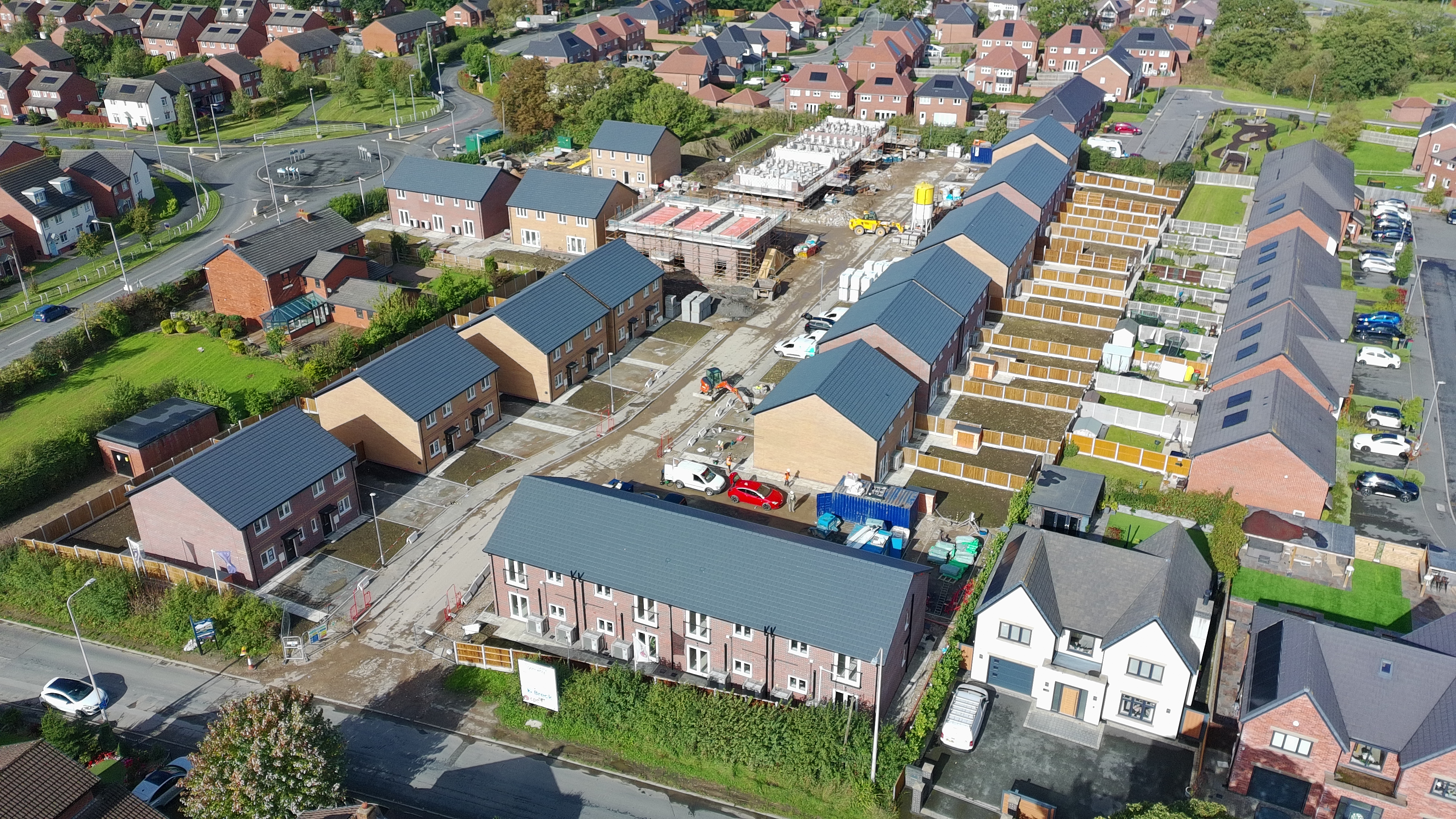 Aerial view of The Orchids housing development