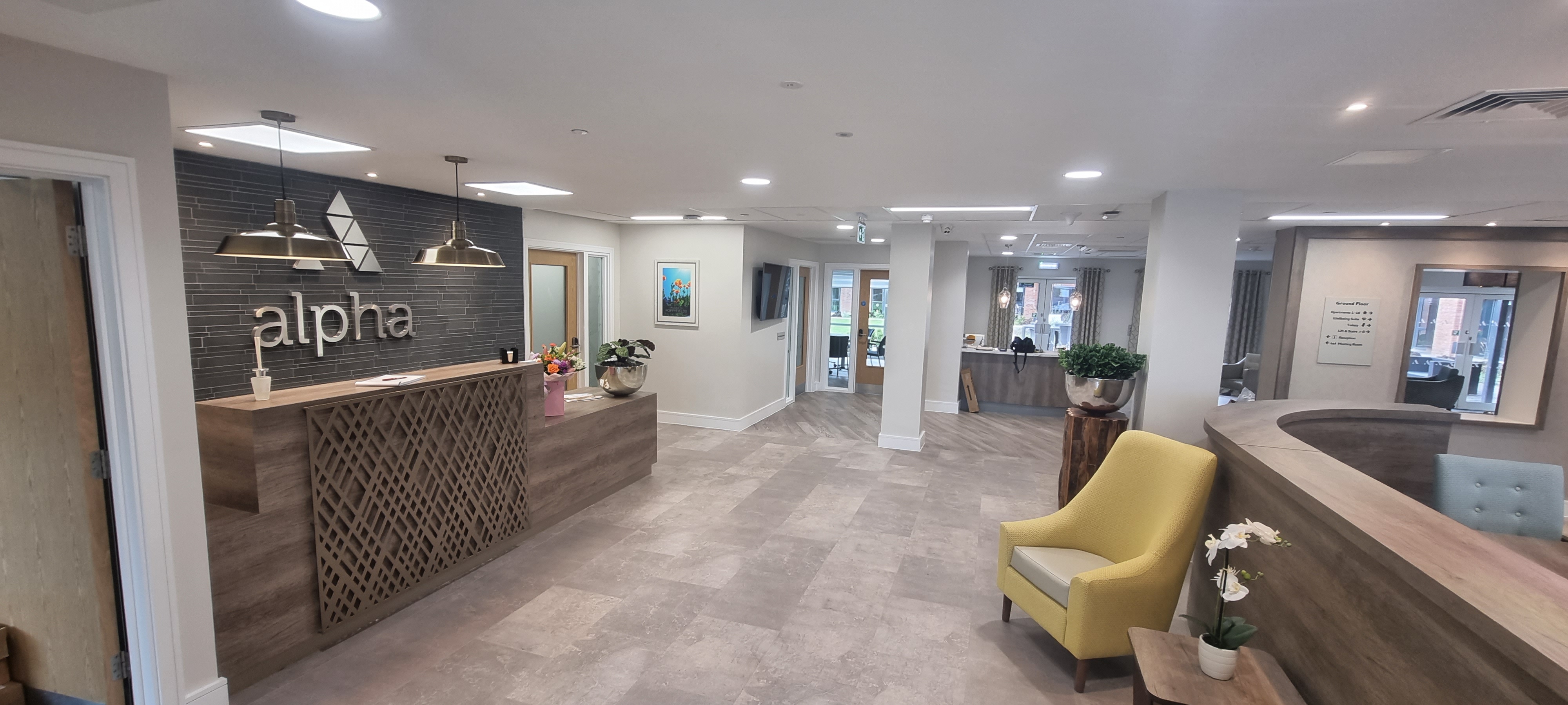 Alpha reception and entrance lounge at Poppyfields