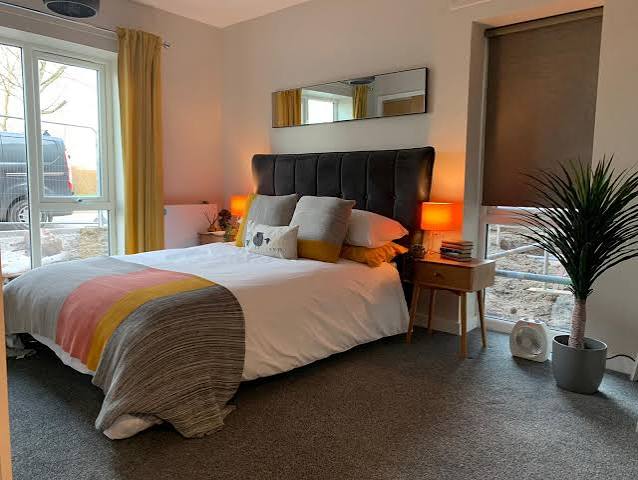 Furnished apartment bedroom at Poppyfields